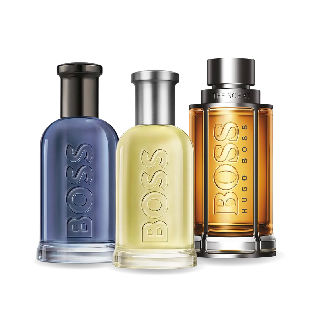 Conjunto de 3 perfumes BOSS BOTTLED, BOSS THE SCENT, BOSS BOTTLED INFINITE 100ml